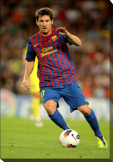 Paintings on canvas Lionel Messi at the stadium