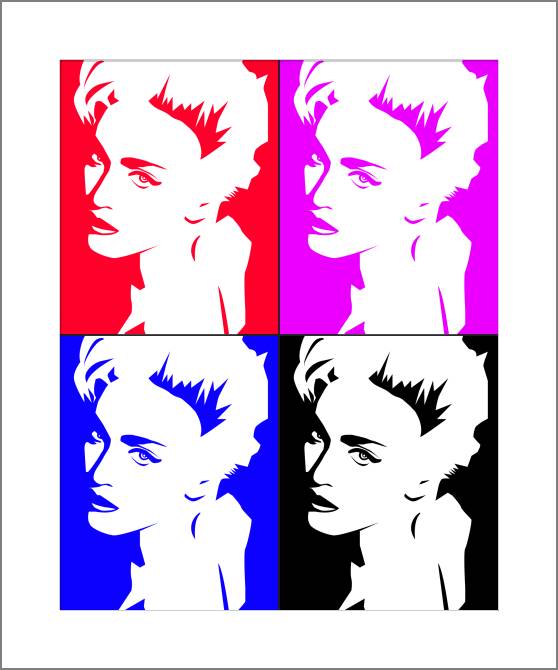Картины, фото с паспарту Madonna pop art
