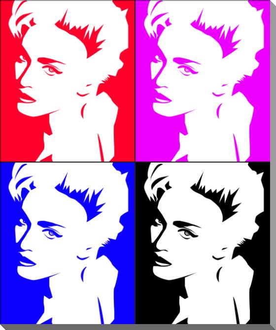 Картины на пластике, пеноркартоне Madonna pop art