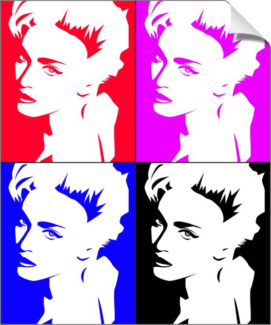 Купить и печать на заказ Картины на холсте Мадонна поп-арт