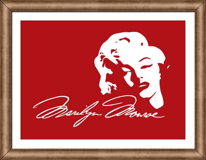 Купить и печать на заказ Картины в рамке, багете Арт Монро на красном