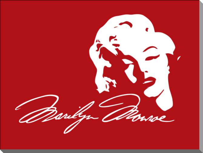 Картины на пластике, пеноркартоне Art Monroe on red