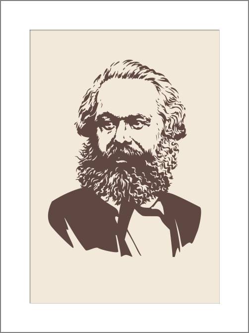 Картины, фото с паспарту Karl Marx