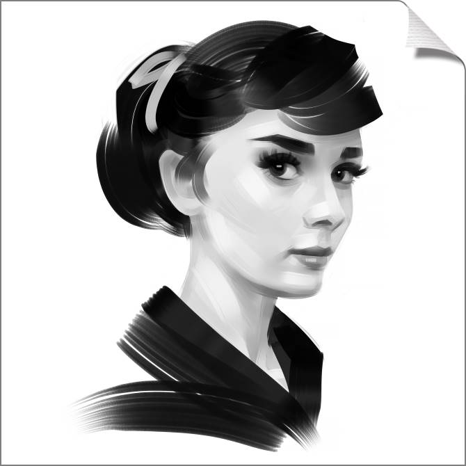 Купить и печать на заказ Картины на холсте Арт Одри Хепберн