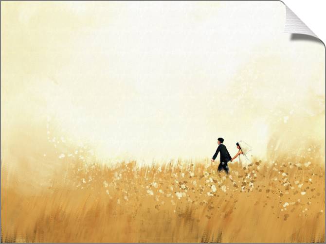 Paintings on canvas The couple on the field