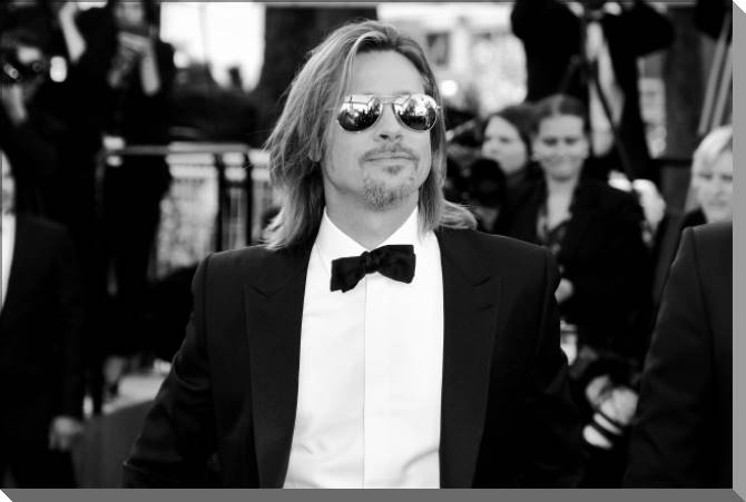 Картины на пластике, пеноркартоне Brad Pitt