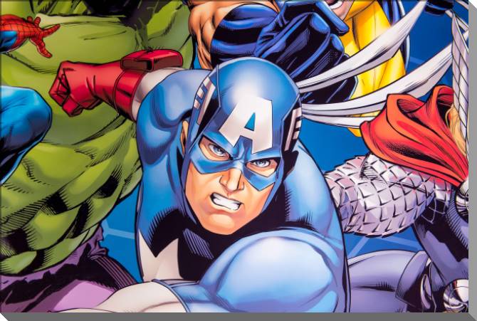 Картины на пластике, пеноркартоне Superhero Captain America