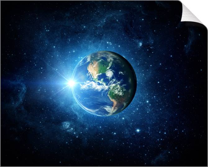 Купить и печать на заказ Картины на холсте Земля и Солнце