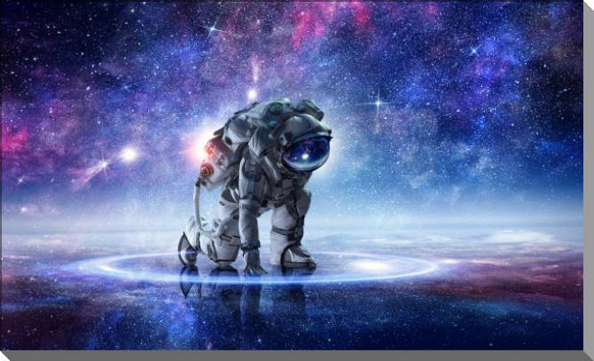 Картины на пластике, пеноркартоне Astronaut and the star sky