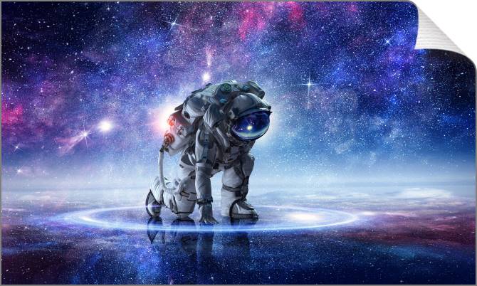 Купить и печать на заказ Картины на холсте Астронавт и звездное небо