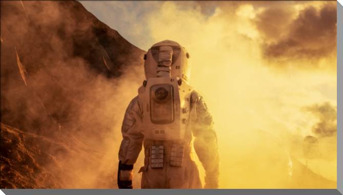 Картины на пластике, пеноркартоне An astronaut on Mars
