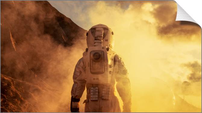 Купить и печать на заказ Картины на холсте Космонавт на Марсе