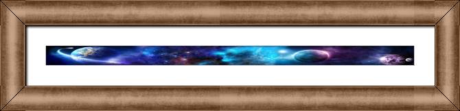 Купить и печать на заказ Картины в рамке, багете Панорама космоса