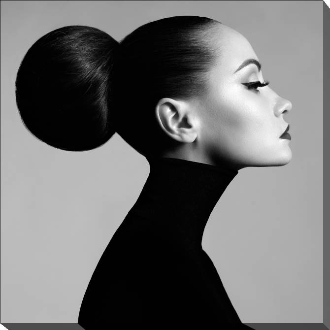 Paintings on canvas Black and white portrait of girl