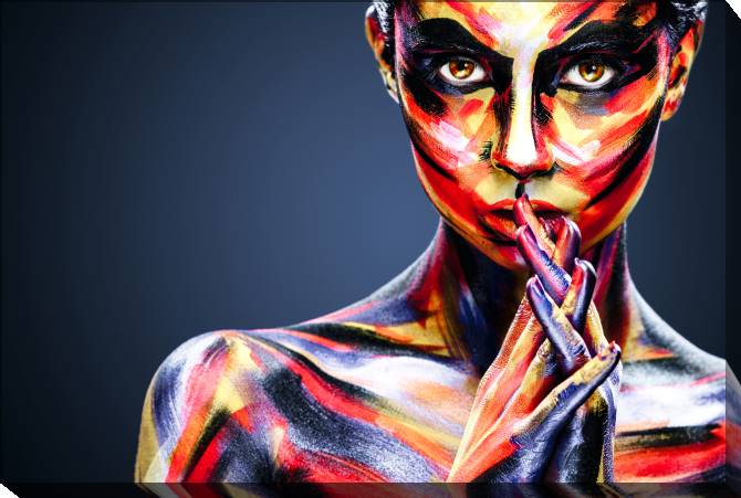 Картины на холсте Bright body art