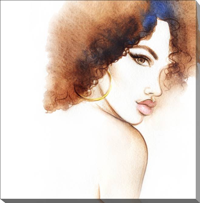 Paintings on canvas Watercolor woman portrait