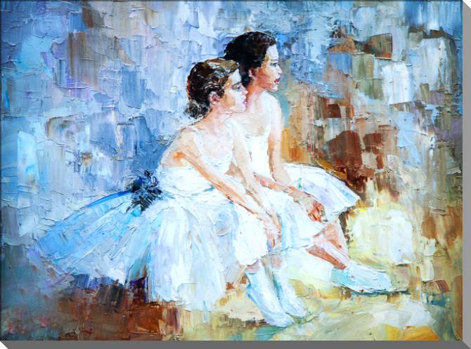 Картины на пластике, пеноркартоне Little ballerinas