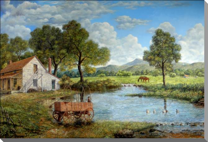 Картины на пластике, пеноркартоне The countryside