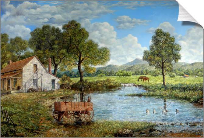 Купить и печать на заказ Картины на холсте Сельская местность