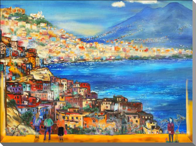 Картины на пластике, пеноркартоне Beautiful views of Naples