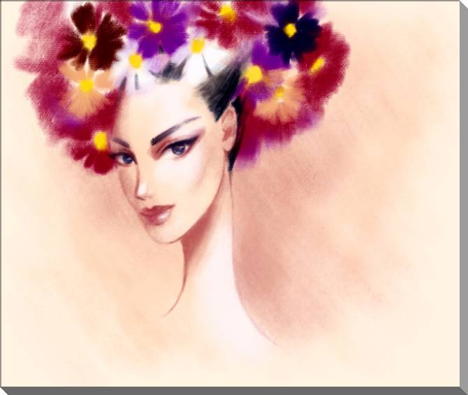 Картины на пластике, пеноркартоне Floral fantasy pink background