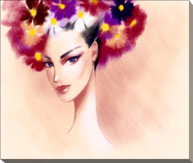 Paintings on canvas Floral fantasy pink background