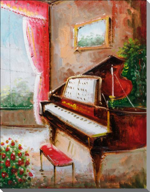 Картины на пластике, пеноркартоне Picturesque piano