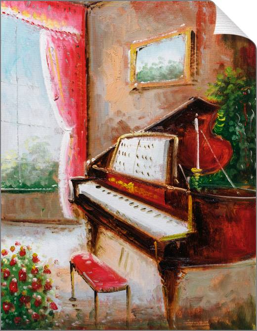 Купить и печать на заказ Картины на холсте Живописный рояль