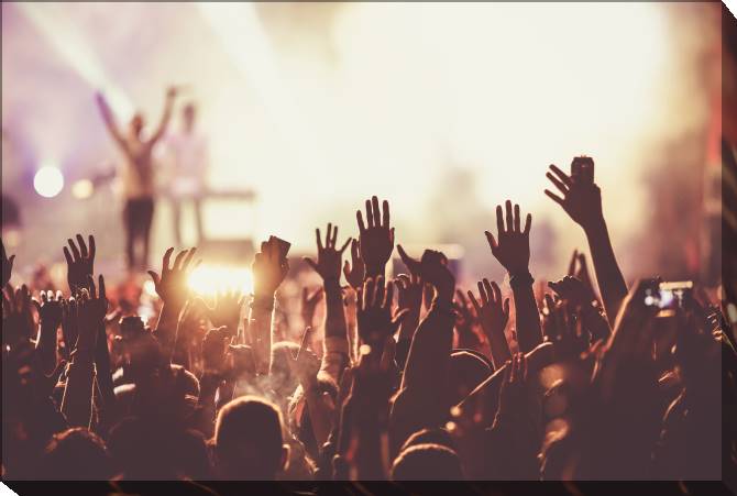 Paintings on canvas At the concert