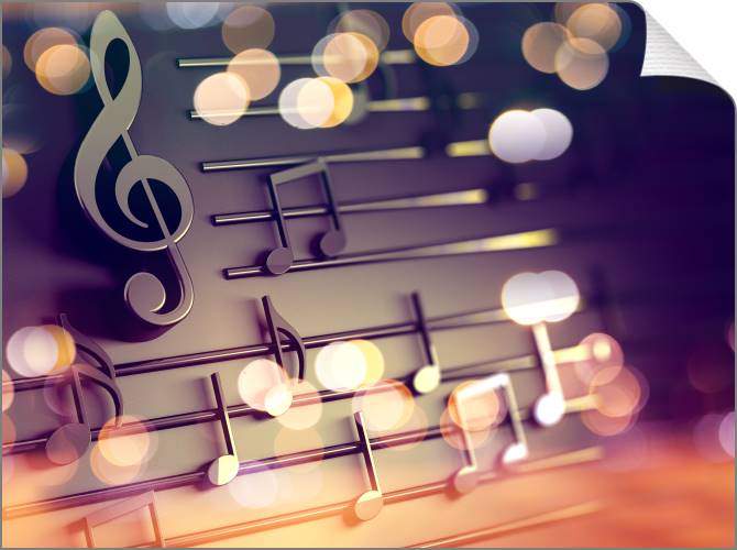 Купить и печать на заказ Картины на холсте Нотный стан