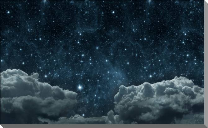 Картины на пластике, пеноркартоне Clouds and stars