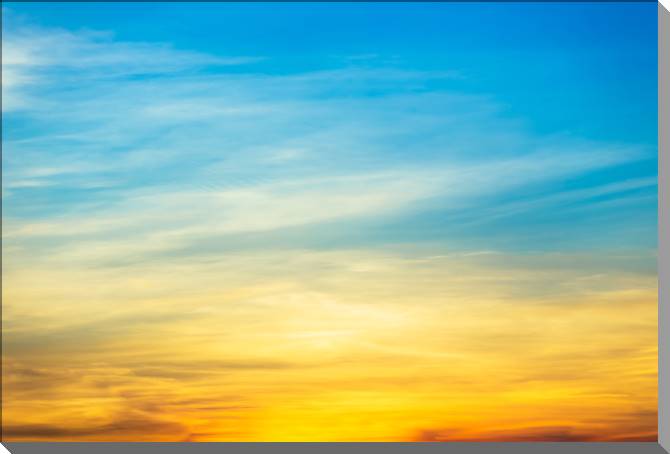 Картины на пластике, пеноркартоне Yellow-blue sky