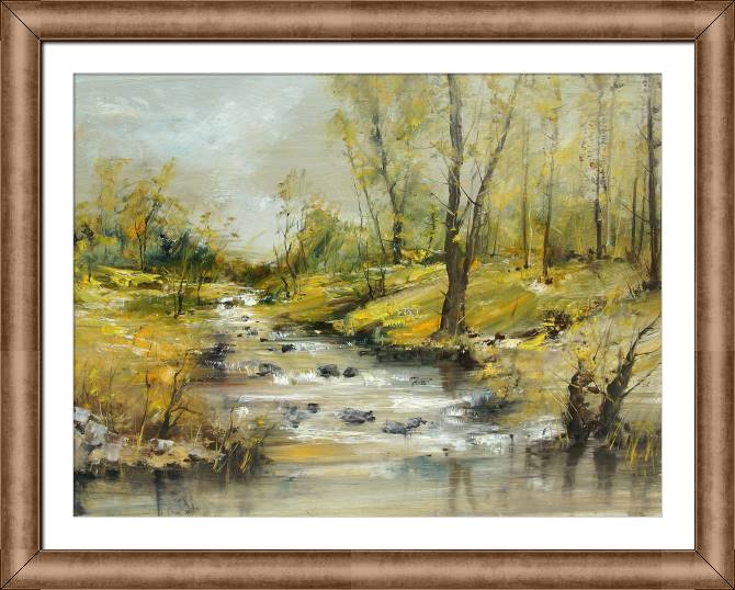Купить и печать на заказ Картины в рамке, багете Берег реки