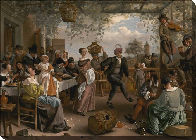 Картины на холсте Dancing couple (Jan Steen)
