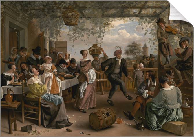 Paintings on canvas Dancing couple (Jan Steen)