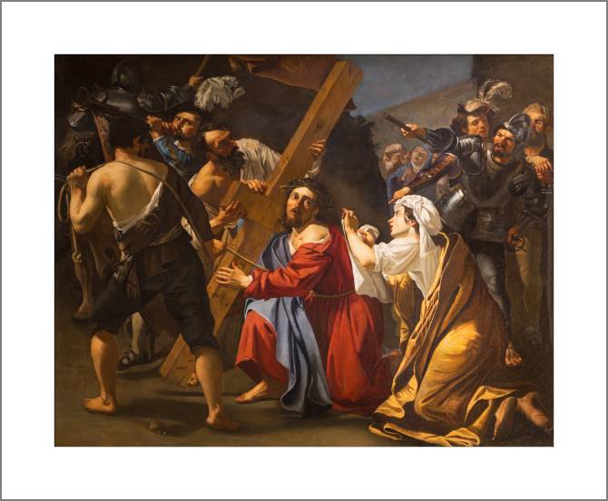 Купить и печать на заказ Картины, фото с паспарту Иисус Христос с крестом