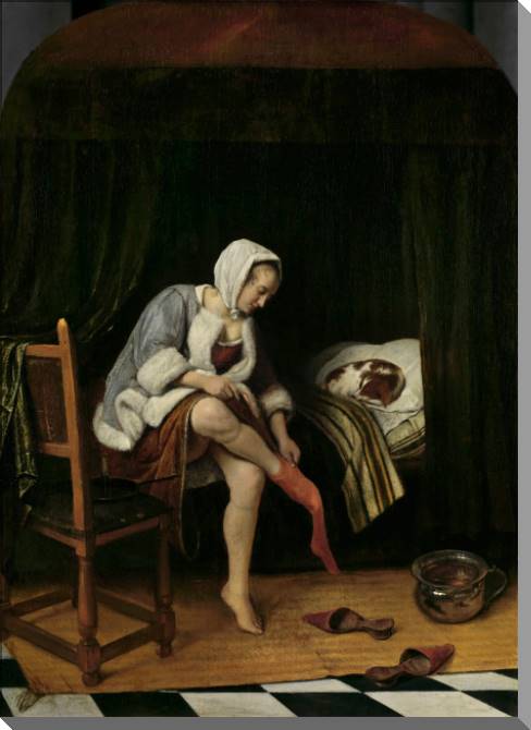 Картины на пластике, пеноркартоне Women toilet (Jan Steen)