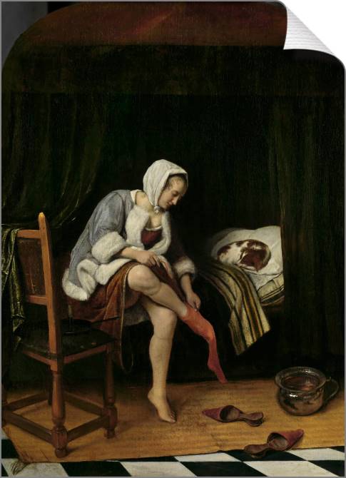 Paintings on canvas Women toilet (Jan Steen)