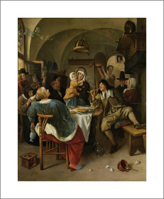 Купить и печать на заказ Картины, фото с паспарту Семейная сцена