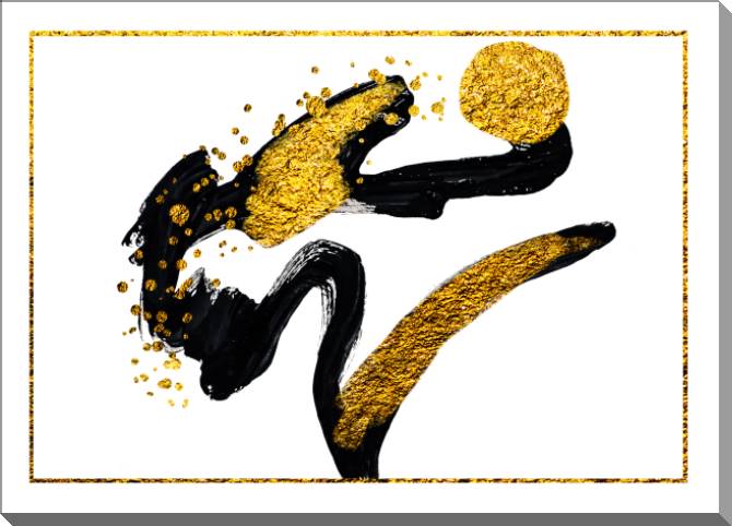 Картины на пластике, пеноркартоне Minimalism with gold