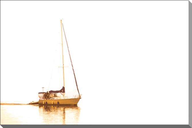 Картины на пластике, пеноркартоне Boat minimalism