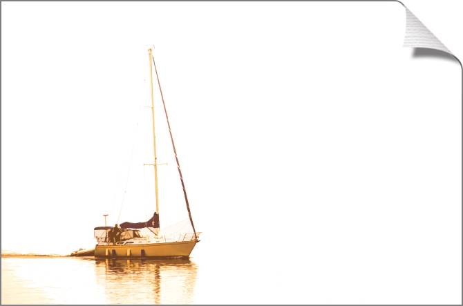 Купить и печать на заказ Картины на холсте Лодка минимализм