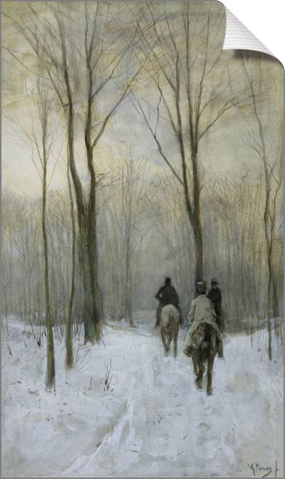 Купить и печать на заказ Картины на холсте Всадники на снегу