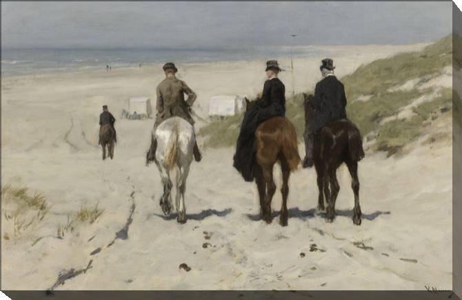 Картины на холсте Morning walk on the beach (Anton Mauve)