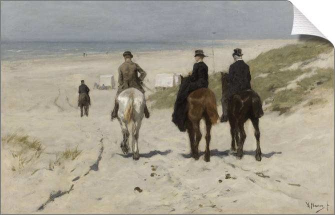 Купить и печать на заказ Картины на холсте Утренняя прогулка по пляжу