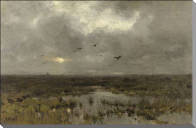 Картины на пластике, пеноркартоне Swamp (Anton Mauve)