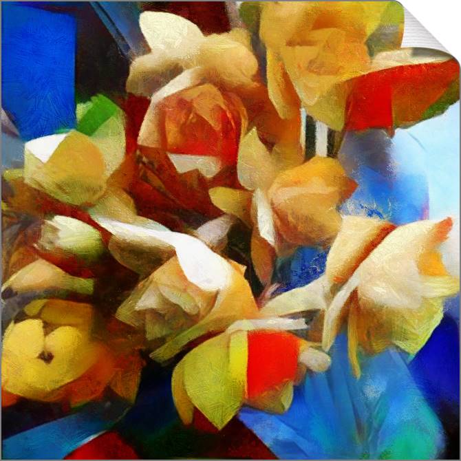 Картины на холсте Bouquet in cubism