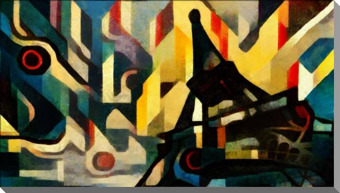 Картины на пластике, пеноркартоне The Eiffel tower in cubism