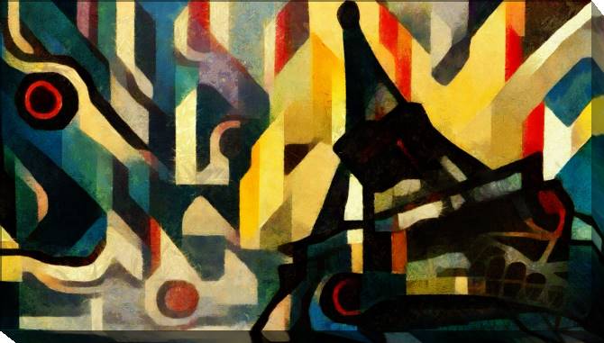 Paintings on canvas The Eiffel tower in cubism
