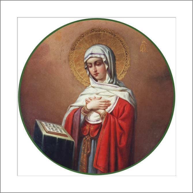 Купить и печать на заказ Картины, фото с паспарту Икона Благовещение